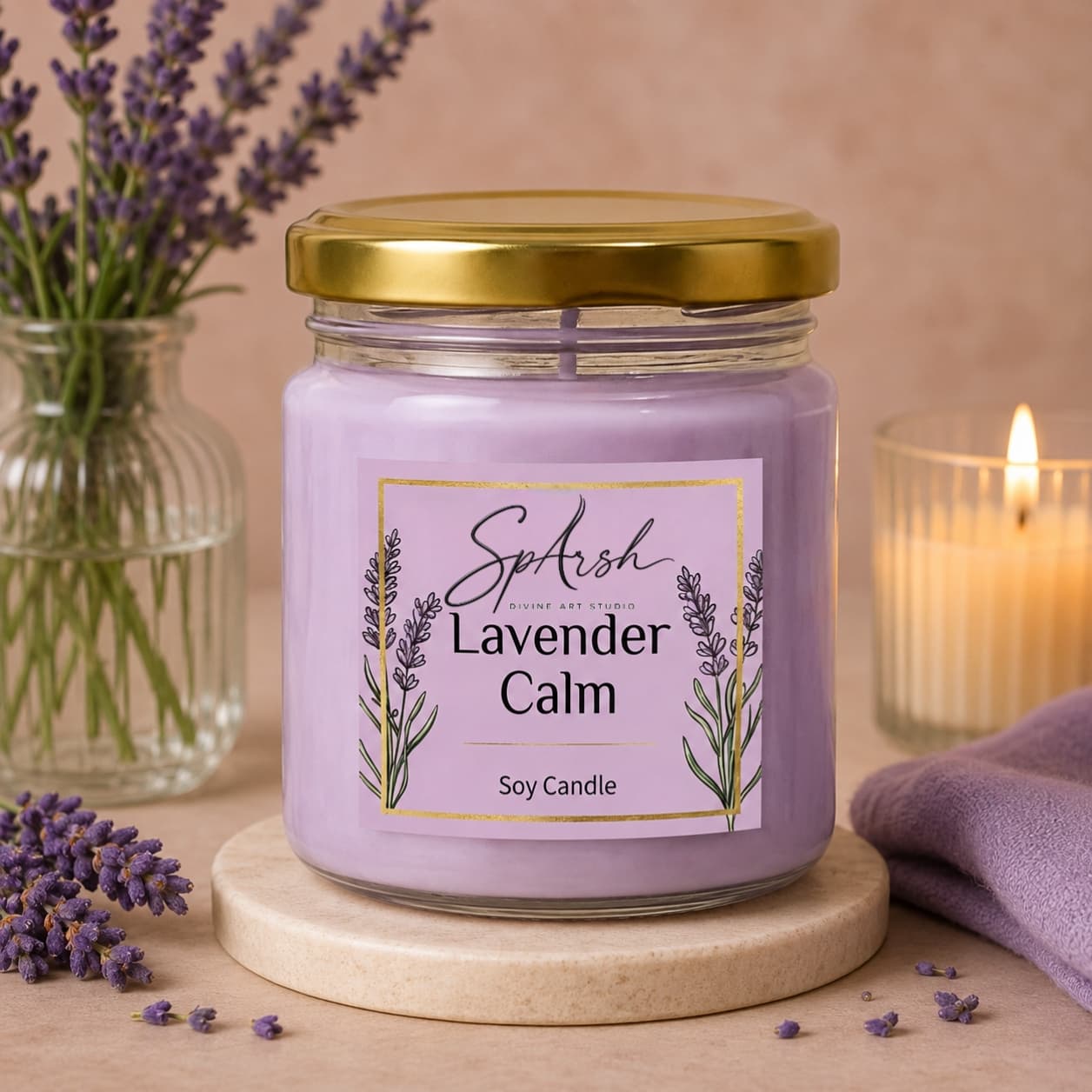 SpArsh Lavender Calm soy candle