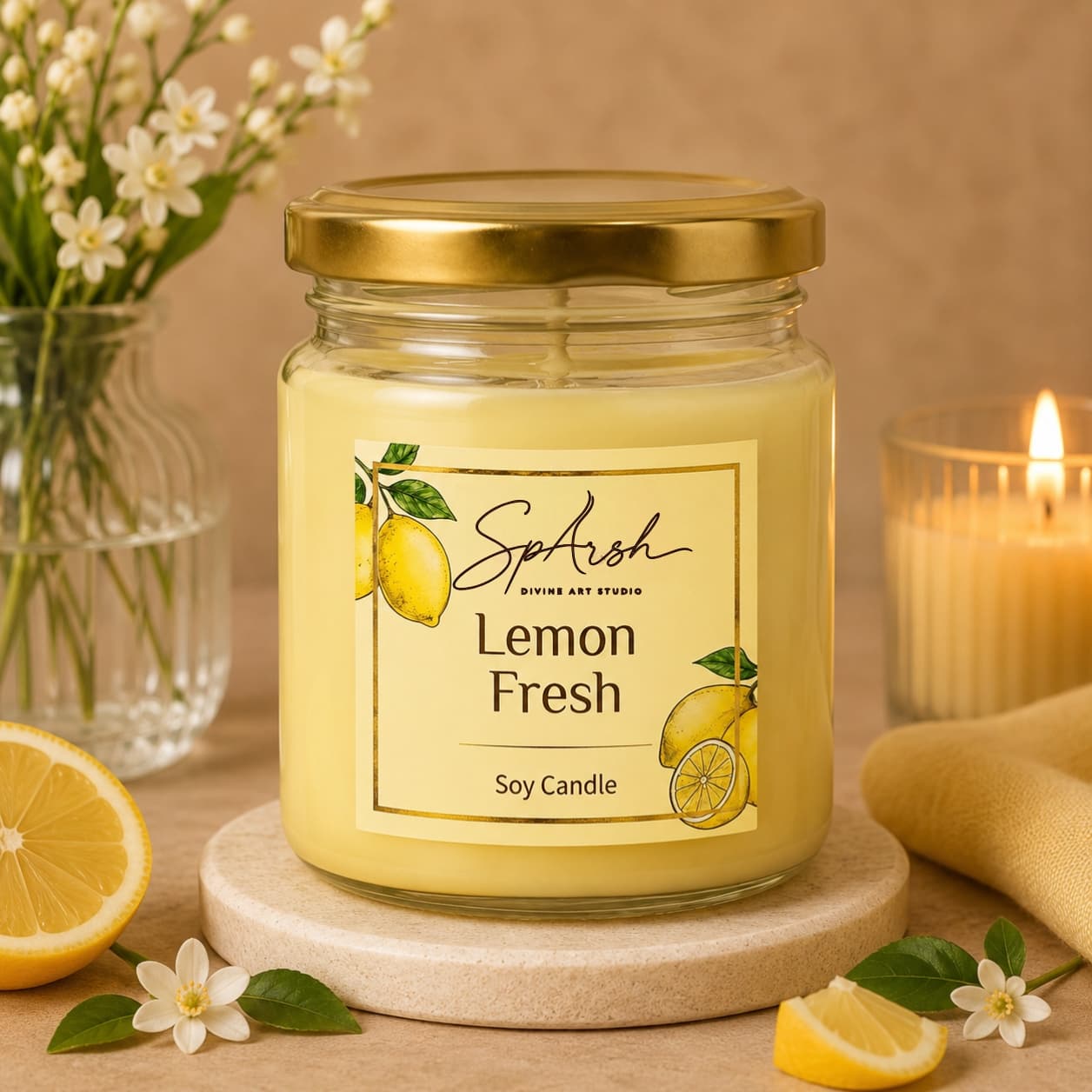SpArsh Lemon Fresh soy candle