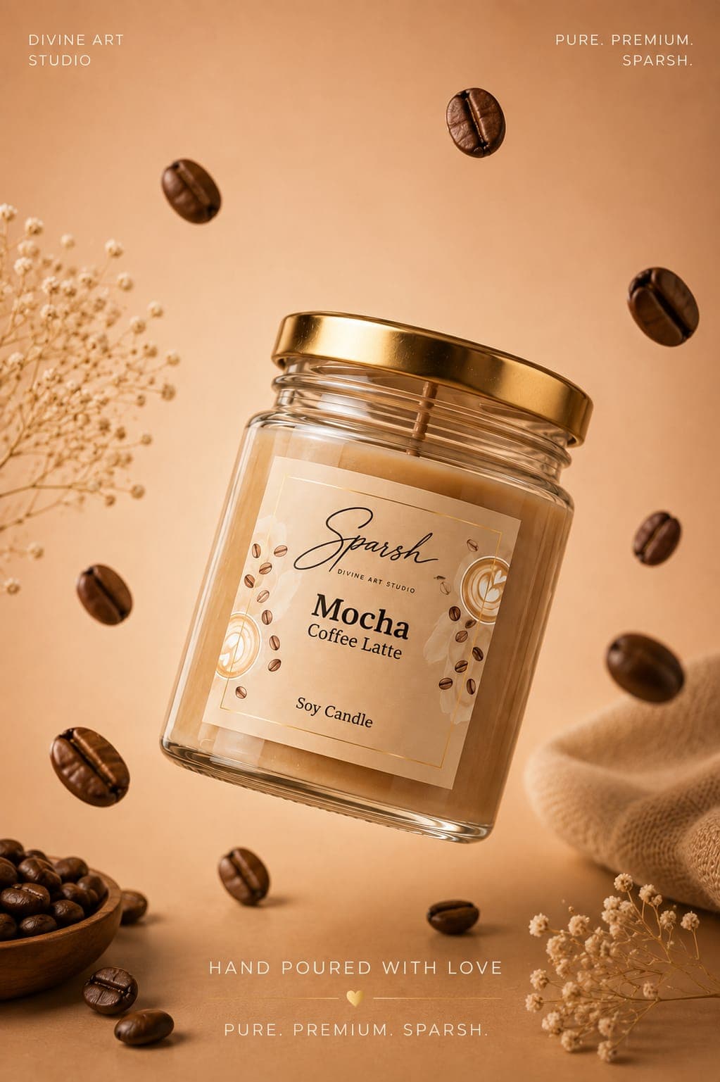 SpArsh Mocha Coffee Latte soy candle